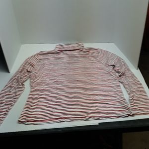 Womens fall creek turtle neck red white black sz L